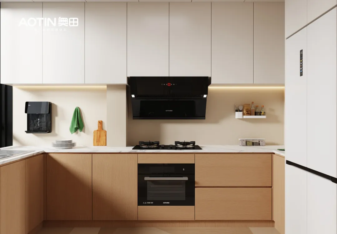 原木風(fēng)廚房裝對了！奧田一站式廚電，讓做飯變成治愈日常